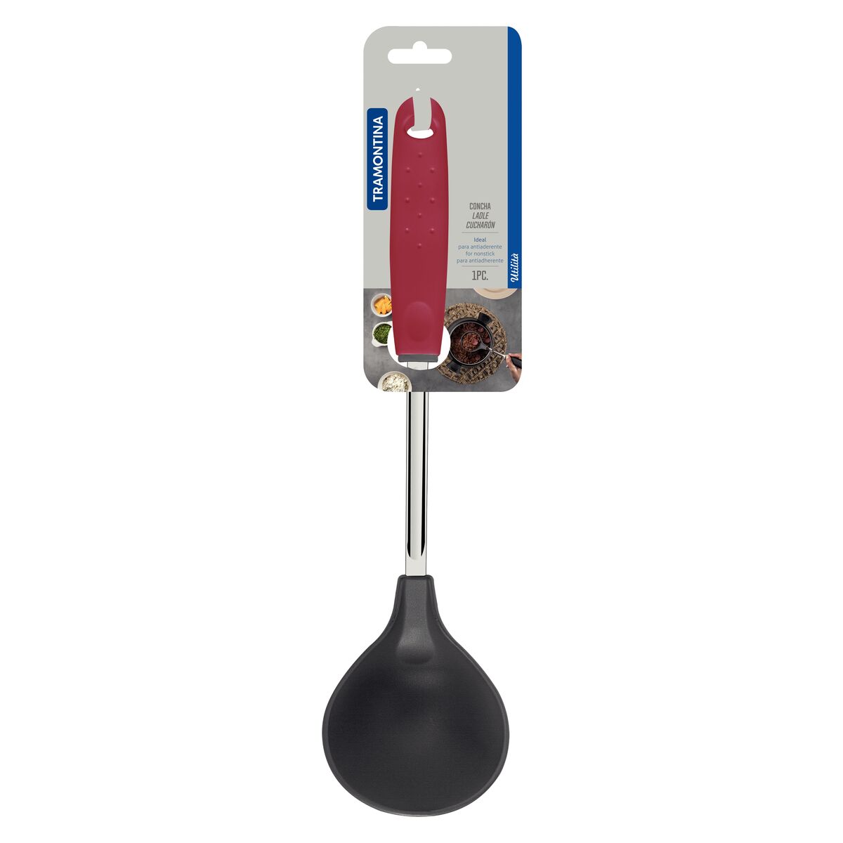 Tramontina ladle with red handle